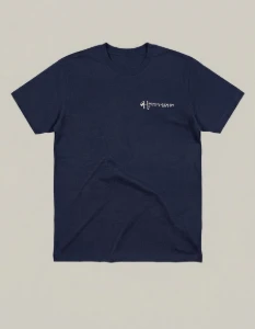 Camiseta Azul Marinho Floral - Artesanato e Personalizados