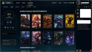 !!!Conta LOL-Gold -84 skins -Todos campeões!!! - League of Legends