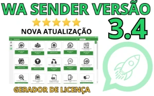 Wa Sender 3.4 Utlima Versão + Gerador De Licença - Softwares e Licenças