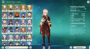 Conta Genshin Ar 53, 9 Personagens 5*, 2 Armas 5* - Genshin Impact