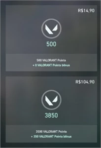 Conta Rank Ouro e 4500 V.P - Valorant