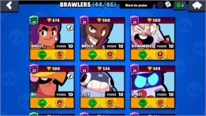 Conta de Brawl Stars quase full com 7 skins exclusivas