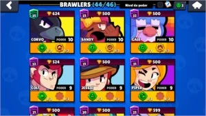 Conta de Brawl Stars quase full com 7 skins exclusivas