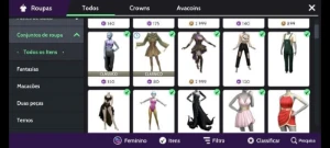 💫Conta Rica De Avakin Life Unisex Com Itens Em Crowns