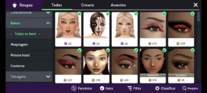 💫Conta Rica De Avakin Life Unisex Com Itens Em Crowns
