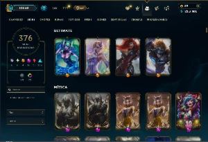 Conta Ferro 1 com TODOS os champs e 376 Skins +14 Prestigios - League of Legends LOL