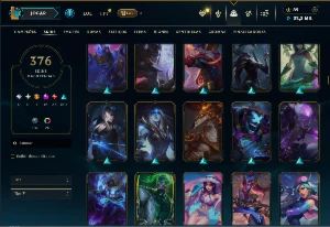 Conta Ferro 1 com TODOS os champs e 376 Skins +14 Prestigios - League of Legends LOL