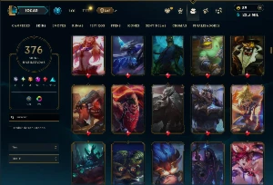 Conta Ferro 1 com TODOS os champs e 376 Skins +14 Prestigios - League of Legends LOL