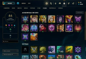 Conta Platina 4 com 33 Champs e 12 Skins + 2 Fragmentos - League of Legends LOL