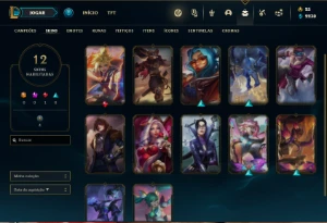 Conta Platina 4 com 33 Champs e 12 Skins + 2 Fragmentos - League of Legends LOL