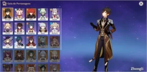 CONTA GENSHIN IMPACT DILUC + ZHONGLI + 6 ARMAS 4*