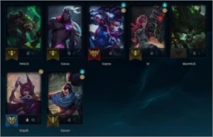 Conta LOL Platina IV MAIN ADC - 47 Campeões - 20 Skins - League of Legends