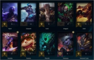Conta LOL Platina IV MAIN ADC - 47 Campeões - 20 Skins - League of Legends