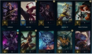 Conta LOL Platina IV MAIN ADC - 47 Campeões - 20 Skins - League of Legends