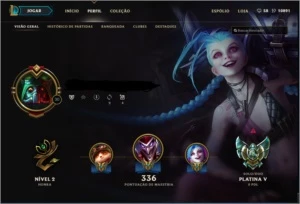 Conta platina 5, 82 skins, all champ vender urgente! - League of Legends LOL