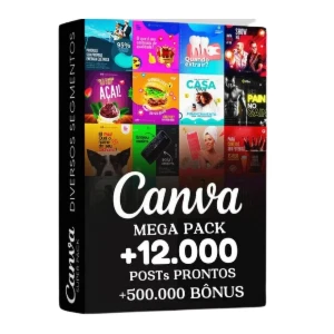 +12.000 Artes 100% Editáveis (2025) - Mega Pack Canva