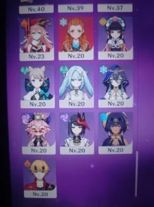 Conta Genshin EU com vários T5 - Genshin Impact