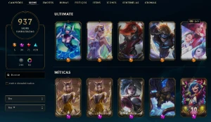Conta Lol 937 Skin (5 Ultimate) 83 Cromas Prata I Barato - League of Legends