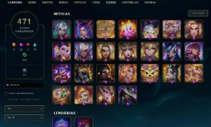 Conta Lol 937 Skin (5 Ultimate) 83 Cromas Prata I Barato - League of Legends
