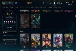 Conta LOL Esmeralda - 607 Skins - 399 EMOTES - Nivel 799 - League of Legends