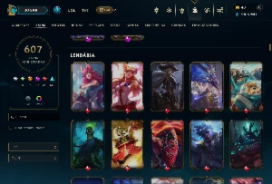 Conta LOL Esmeralda - 607 Skins - 399 EMOTES - Nivel 799 - League of Legends