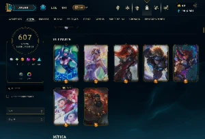 Conta LOL Esmeralda - 607 Skins - 399 EMOTES - Nivel 799 - League of Legends