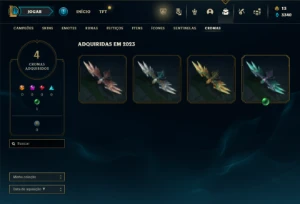 Platina 4 com 36 Champs e 17 Skins - League of Legends LOL