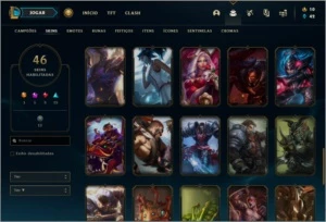 Conta prata 1 com 46 skins e 89 champs - League of Legends LOL