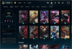 Conta prata 1 com 46 skins e 89 champs - League of Legends LOL