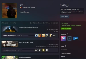 Conta global cs go, nivel 3 steam - Counter Strike