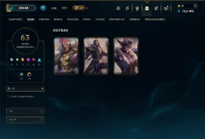 Esmeralda 2 com 120 Champs e 63 Skins ( ADC / SUP ) - League of Legends LOL