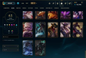 Esmeralda 2 com 120 Champs e 63 Skins ( ADC / SUP ) - League of Legends LOL