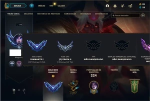 Conta Diamante 1 com 83 Champs e 85 Skins ( EX MESTRE ) - League of Legends LOL