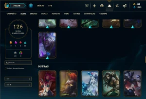 Unranked com 150 Champs e 126 Skins + 10 espolios - League of Legends LOL