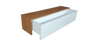 Aparador Freijó e Off White com Gaveta 50x15x15cm - Artesanato e Personalizados
