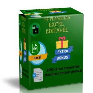 pack Planilhas Excel Editáveis.