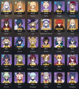 ⭐ GENSHIN IMPACT - AR55, 13T5,Skirk C1 + Bis,Escoffier C1...