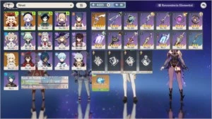 Conta GENSHIN IMPACT, AR44, Klee, Qiqi, Venti, Amos + Gemas