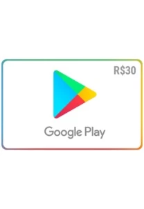 Gift Card Digital Google Play  30 Recarga - Gift Cards