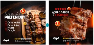 Pack de Posts Prontos para o Canva – Churrascaria - Social Media