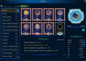 Conta LADMO Server Omegamon - Apollomon - Digimon Masters Online