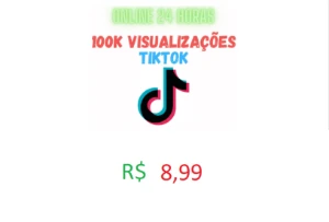 100K Visualizações Tiktok R$ 8.99 Promoção - Redes Sociais