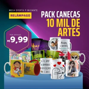 10 mil artes p/ canecas