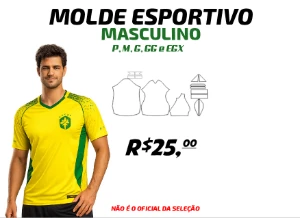 Molde De Camisa Esportiva Masculina - Outros