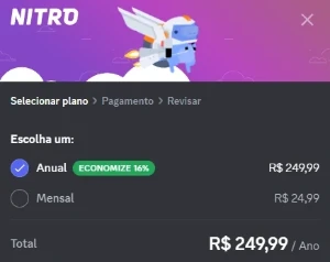 Discord Nitro gaming anual +24 impulsos - Assinaturas e Premium