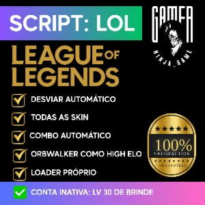 Script LoL + Conta Brinde + Entrega Instantânea - League of Legends
