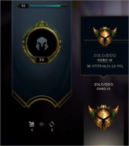 Conta lol Ouro 3 3 skins - League of Legends