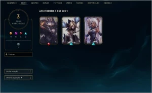Conta lol Ouro 3 3 skins - League of Legends