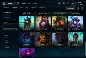 Conta ouro 4 com 130 Champs e 161 Skins + 5 Ultimates - League of Legends LOL