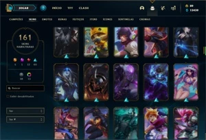 Conta ouro 4 com 130 Champs e 161 Skins + 5 Ultimates - League of Legends LOL